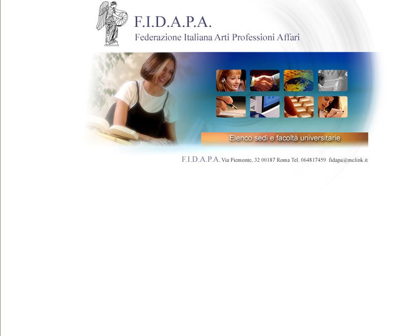 Sito Fidapa – Federazione Italiana Arti Professioni Affari