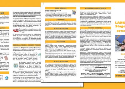 Materiale informativo per studenti aderenti ai Viaggi Language Team