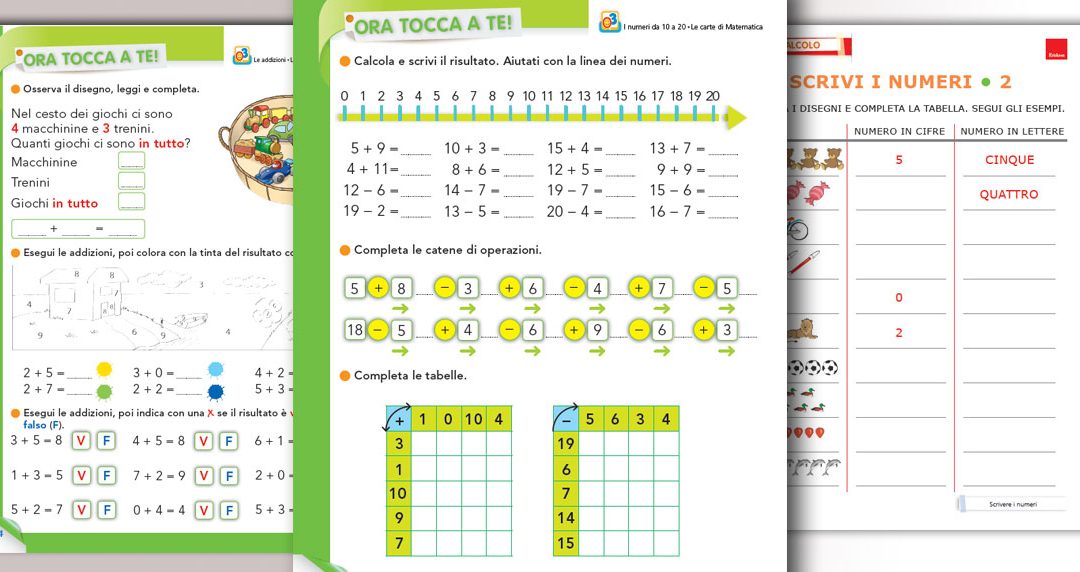 Materiale Informativo – Impaginato Matematica Prima Elementare Piccoli Eroi – RCS Editore